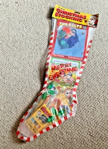 UNOPENED Vintage 70s 80s Christmas Stocking TRIDENT magic roundabout Fuzzy Felt - Picture 1 of 12
