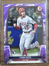 LIVAN SOTO 2023 Bowman Baseball Paper RC Purple Pattern #’d 41/199 - Angels