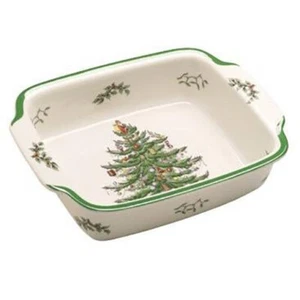 Plato con mango rectangular de árbol de Navidad Spode - Imagen 1 de 1