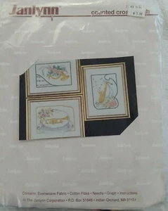 Janlynn Musical Instrument Cross Stitch Kit Trumpet French Horn Saxaphone - Picture 1 of 3