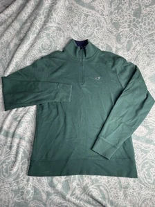 Vineyard Vines Sweatshirt Herren XS Pullover 1/4 Zip Grün Wal Logo Pima Baumwolle - Bild 1 von 4