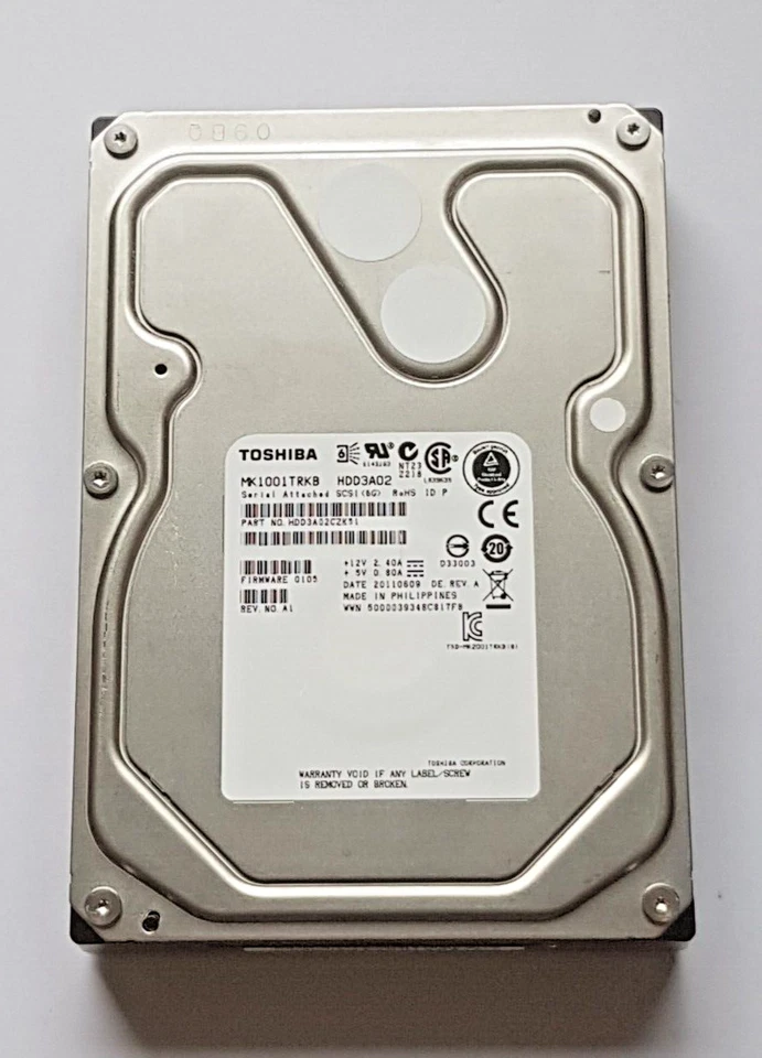 1 SAS Toshiba MK1001TRKB 7200rpm 16MB HDD 3,5 " Internal Hard Drive - Image 1 of 1