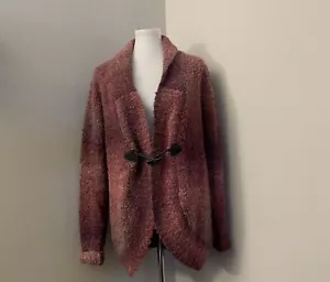 Woolrich plus-size wool blend $320 boucle cardigan outdoors nature teacher - Picture 1 of 7