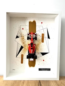 F1 MODEL CAR FERRARI SF-T-2015 SEBASTIAN VETTEL - HANDMADE FRAMED ARTWORK - Picture 1 of 7