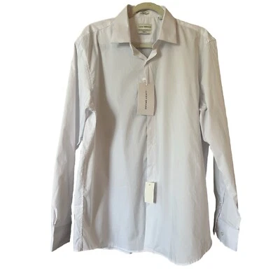 ¡Nuevo! Camisa elástica de manga larga con botones calce ajustado blanca XL de LUCKY BRAND para hombre Foto 1 de 4