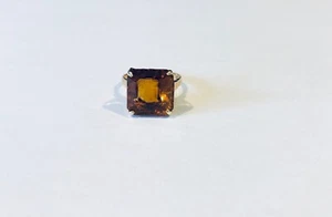 Vintage Ring 14 Kt Gelbgold Citrin, Ringgröße 4,75 - Bild 1 von 5