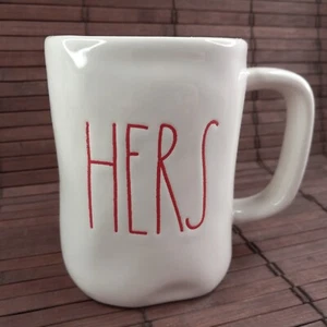 Rae Dunn HERS Coffee Mug Cup Large Red Letters - Picture 1 of 9