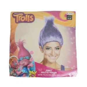 Dreamworks Trolls Purple Adult Wig Disguise 14+ Cosplay Halloween Costume NWT - Picture 1 of 6