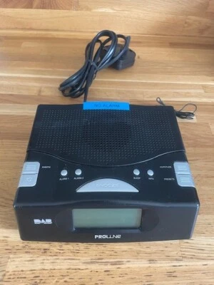 Proline DAM/FM Radio mit Uhr (OHNE WECKER) LCD Display - Schwarz KOSTENLOSER VERSAND - Bild 1 von 4