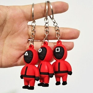 Squid Game Key Ring Keychain - triangle, square round - Picture 1 of 4