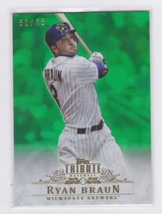 2013 Topps Tribute - Ryan Braun #41 - Green #/75 - Picture 1 of 2