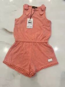 Girls 7 for all mankind Jeans Romper Size 5 NWT - Picture 1 of 5