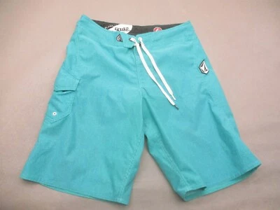 VOLCOM Size L Mens Blue Pocket Drawstring Quick Dry Board Swimming Shorts 922 - Image 1 of 4