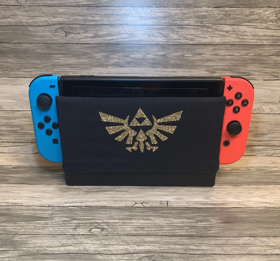 Gold Hylian Crest Zelda Nintendo Switch Dock Sock Cover - Image 1 of 1