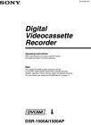 Sony Digital Videorecorder Bedienungsanleitung DSR-1500A/1500AP **NUR HANDBUCH**