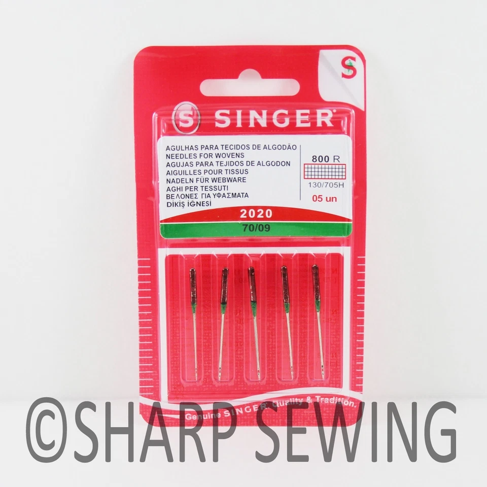 5 AGUJAS PARA MÁQUINA DE COSER CASERA SINGER 2020 TAMAÑO #9/65 15X1 HAX1 130/705H Foto 1 de 1