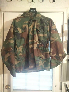 Military Issue Cold Weather Field Coat Woodland Camoflage & Liner Jacket Med - Picture 1 of 6