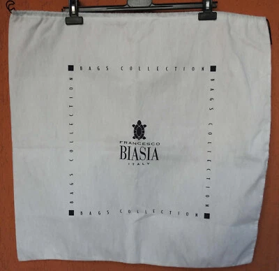 Bolsa antipolvo FRANCESCO BIASIA blanca con cordón almacenamiento viaje (24,5"x23,5") 62x60 cm Foto 1 de 4