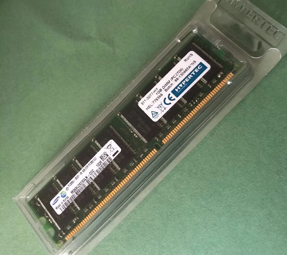 1GB SAMSUNG PC2-3200 DDR2 400mHz RAM 240pin DIMMS CL333 - Image 1 of 3