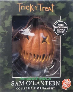 Trick or Treat Studios TRICK R TREAT Sam Pumpkin LIGHT UP ORNAMENT Horror Tree - Picture 1 of 5