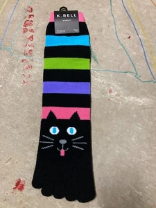 toe socks women Black Cat - Picture 1 of 2
