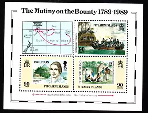 Pitcairn Islands 1989 Meuterei auf der Bounty Kleinbogen SG MS 347 postfrisch - Bild 1 von 1