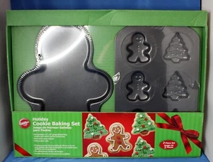 Wilton 2109-0433 Juego para hornear galletas de vacaciones Pan de jengibre Hombre Árbol de Navidad - Imagen 1 de 5