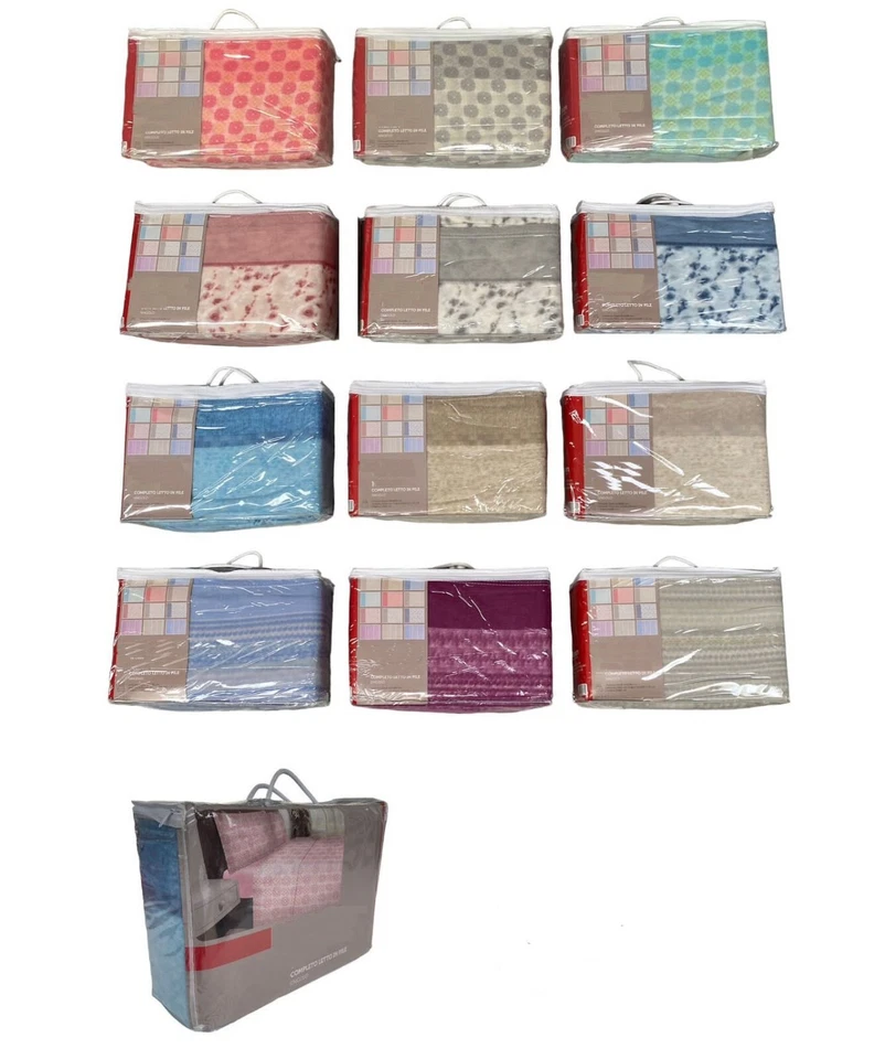 Completo Lenzuola Pile Morbido Caldo Fantasia Invernale 3 Misure Ottima Qualità - Immagine 1 di 1