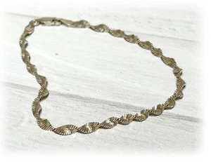 Han Sterlingsilber 925 Helix gedreht Fischgrät Kette Armband 8 1/8" ITALIEN - Bild 1 von 9