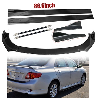 Front Bumper SpoilerFor Toyota Corolla 2009-2013 Body Kit+Side Skirt+Rear Carbon Foto 1 de 4