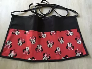 Lindo Delantal Cintura Camarera Mickey Mouse Servidor 3 Bolsillos Restaurante - Imagen 1 de 3