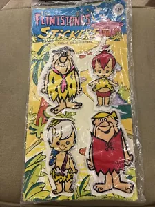 VINTAGE! Adesivi Puffy Flintstones 1977 - TRI dimensioni - NUOVI SIGILLATI! - Foto 1 di 2
