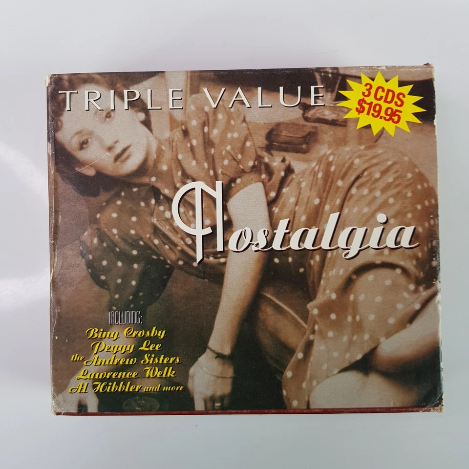Juego de 3 discos CD Nostalgia Ames Brothers Bing Crosby Peggy Lee Etta James 1997 Foto 1 de 4