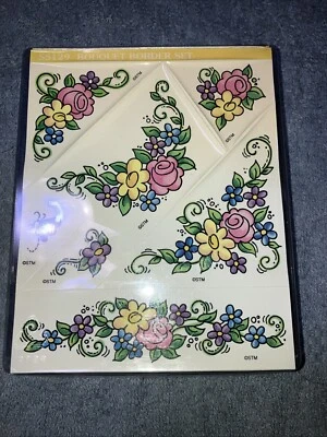 Stampendous Stamps SS129 Bouguet Border Rubber Stamp Set Unmounted Idea Sheet - Image 1 of 4