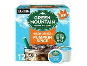 Green Mountain Coffee - Brew Over Ice - Pumpkin Spice Flavored Coffee 12 K-Cups - Picture 1 of 12