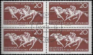 1958 Deutschland DDR CTO Block: Ostdeutsches Derby 1958 - Bild 1 von 1