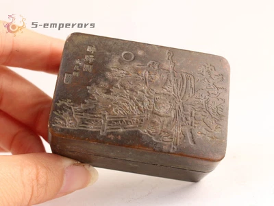 Colección China Bronce Tallado a Mano Anciano Estatua Unicornio Figura Regalo Caja de Arte Foto 1 de 4