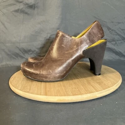 Botines de tacón Tsubo Aeria para mujer 10/40 cuero marrón zapatos con cordones AF3-06 Foto 1 de 4