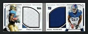 Paul Perkins 2016 National Treasures National History Dual Patch Booklet 18/49 - Picture 1 of 2