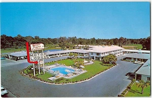 Manger Towne & Country Motor Lodge, Savannah, Georgia Roadside 1960er Postkarte - Bild 1 von 2