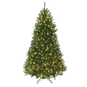 Pre-Lit Realistic Green Spruce Artificial Holiday Christmas Tree and Stand - Picture 1 of 6