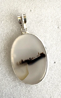 Russische Dendritische Edelstein  Anhänger. 4x 2,7 cm - Bild 1 von 3