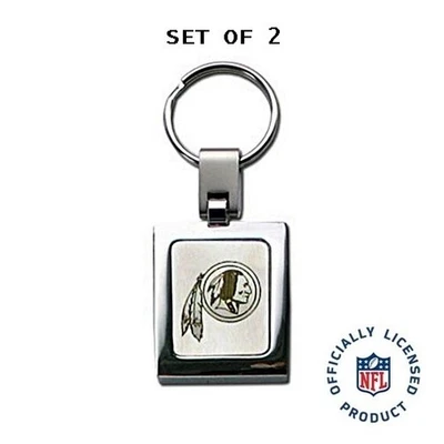 Washington Redskins CONJUNTO DE 2 NFL chaveiro chaveiro anel aço carro caminhão automático - Imagem 1 de 3
