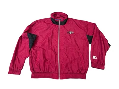 Vintage Starter Jacket 49ers NFL Logo Athletic Full Zip Windbreaker - Image 1 of 4