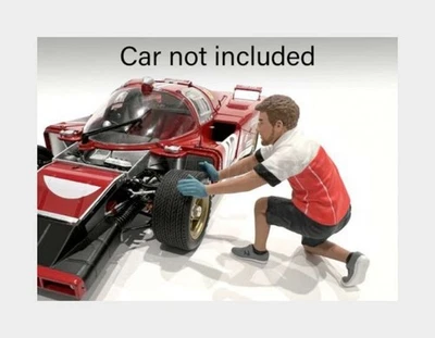 AMERICAN DIORAMA 25001 FIGURES - MAN RACE CREW I - BLACK RED WHITE - 1/24 - Immagine 1 di 2