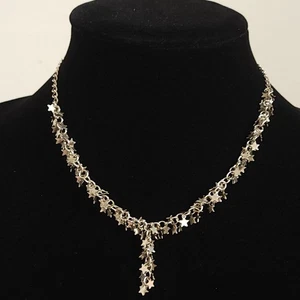 Cool Jewels Necklace Y-Drop Star Charm Chain 18in Silver Tone Celestial BOHO - Picture 1 of 11