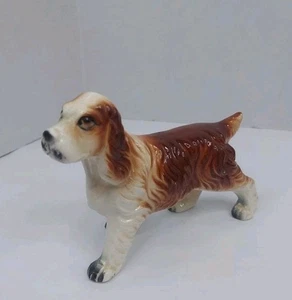 English Springer Cocker Spaniel Jagdhund Figur Vintage Japan braun weiß - Bild 1 von 14