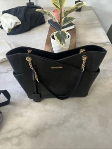 Michael Kors Schultertasche Jet Set Schwarz Leder 35F1GTVT3L - Bild 1 von 8