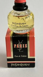 Vintage Yves Saint Laurent PARIS Eau De Toilette MINI Splash 1/4 fl oz 7.5 mL - Picture 1 of 4