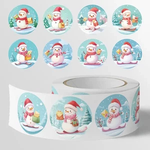 Muñeco de nieve calcomanías calcomanías envoltura de regalo de Navidad álbumes de recortes etiquetas fiesta - Imagen 1 de 1